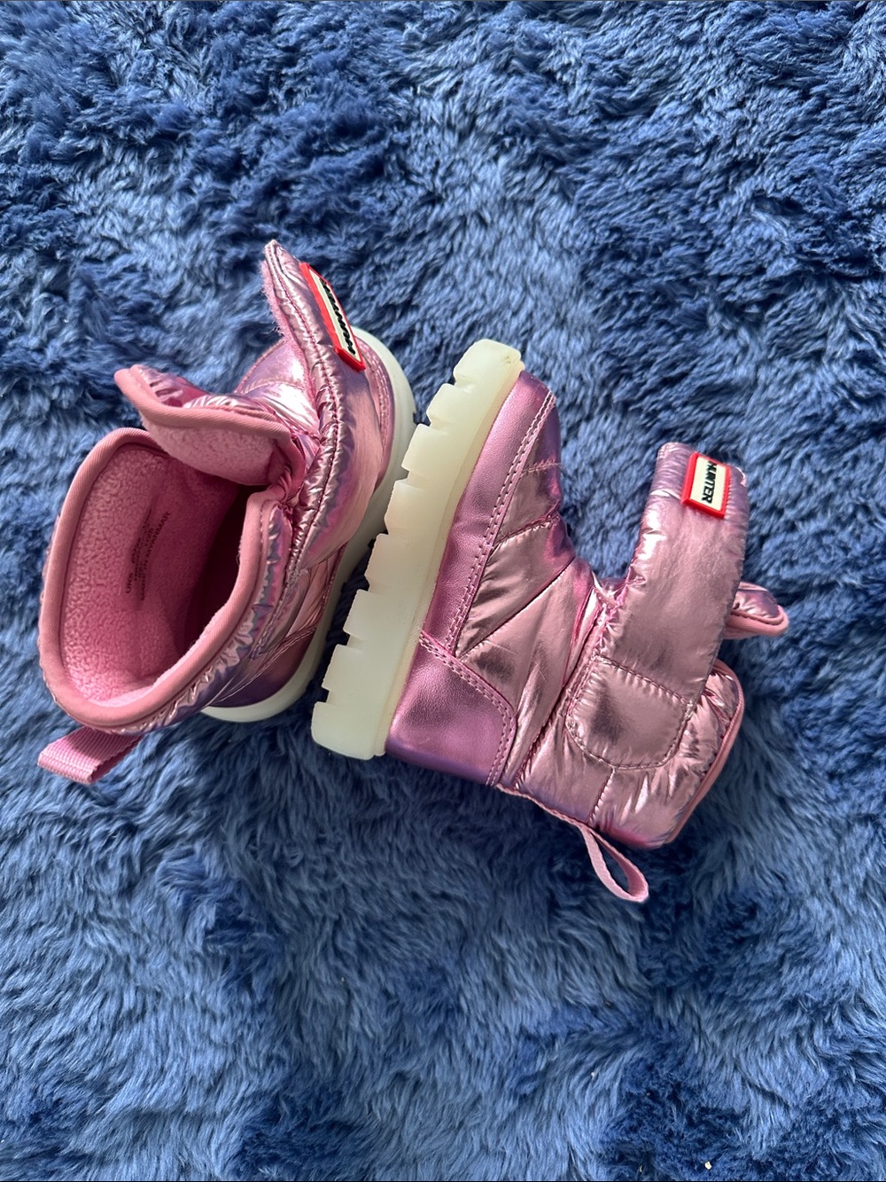 Toddler Hunter Pink Winter Snow Boots - Metallic Pink